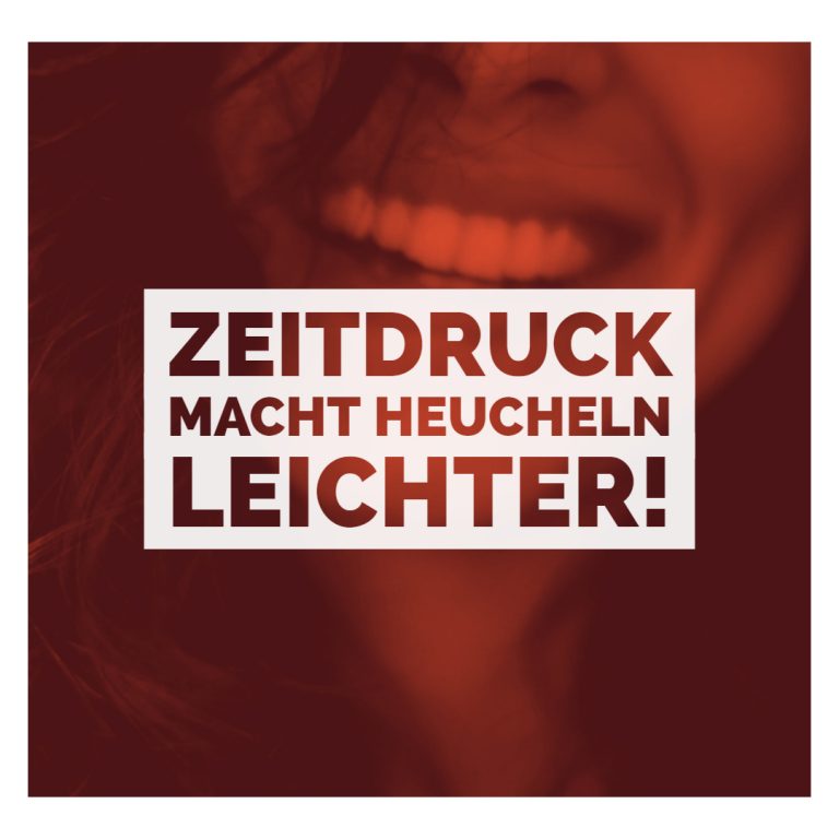 Zeitdruck fördert geheuchelte Freundlichkeit